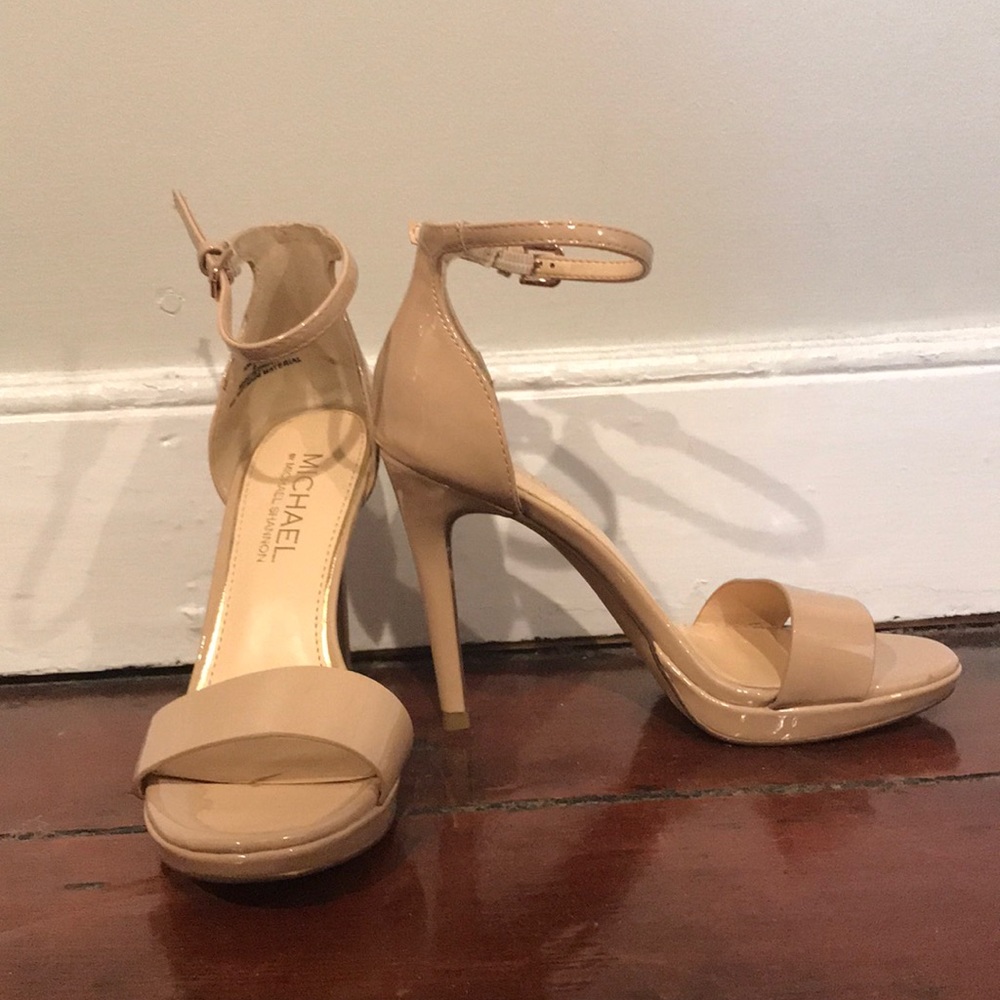 Nude High-heels with Ankle strap (Size 6)